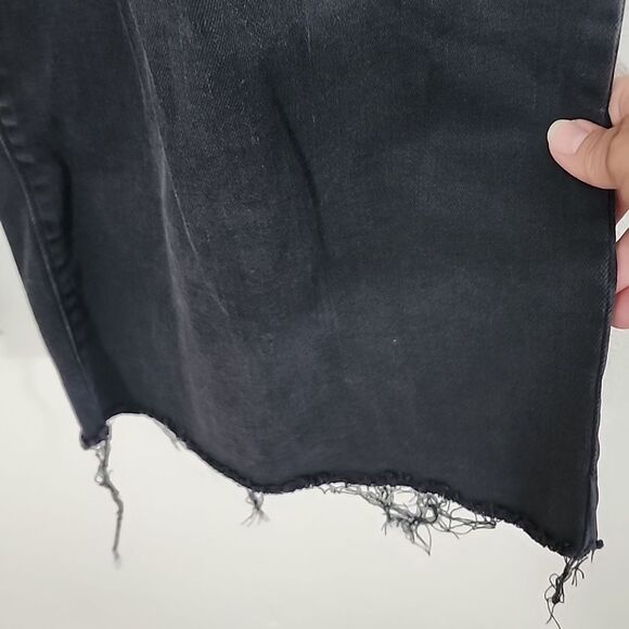 No Boundaries High Rise black distressed wide leg cropped plus size jeans sz 18 - Picture 3 of 9